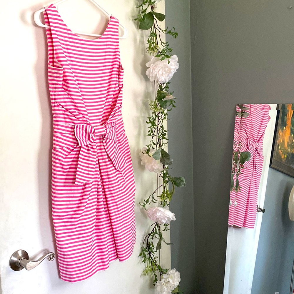 Simply Pretty 100% Cotton Feminine Double Pocket Front Bow Dress💓